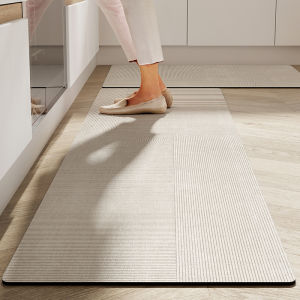 VIKAMA Eco-Friendly Diatomite Entryway Mat -  Absorbent Kitchen Floor Pad Non-Slip Rug for Indoor Oil & Stain Resistant