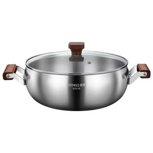 Large Belly Soup Pot Double Ear 316 Stainless Steel Induction Cooker Compatible No Coated Hot Pot Stove Top Universal Pot