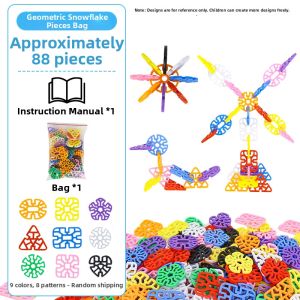 BEISHU | Large Thick 3D Snowflake Building Blocks Intellectual Toy