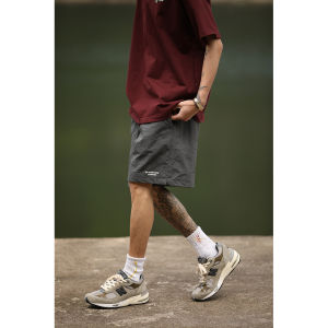 Quick Dry Summer Shorts Mens Casual Basic Lightweight Trendy Breathable Loose Fit Five-Quarter Sport Pants for Youth