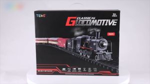 รถไฟเด็ก ของเล่นเด็ก รถไฟฟ้าบังคับของเล่นเด็ก ควบคุมระยะไกล รุ่นรถไฟพลังไอน้ำ RC จำลองเสมือนจริง