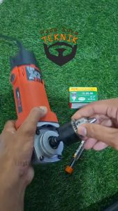 Paket Chuck Gerinda Ubah Bor Kepala Grinda Ke Bor 10mm + Amplas Susun 4" Kayu Flapdisk