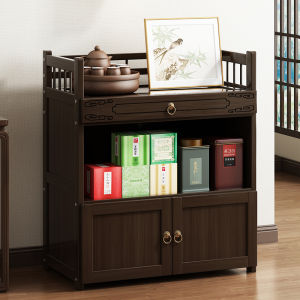ZHUSHANXIA | Wooden Tea Storage and Display Shelf