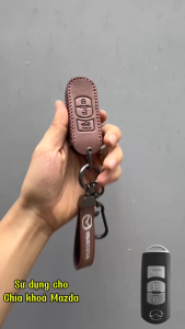 Ốp Da Chìa Khóa Xe Mazda 2 3 6 CX-5 CX-8 Chìa 2 3 Nút 3 màu lựa chọn Lịch Sự Sang Trọng Bền Bỉ