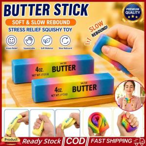 【Ship in 12H】Butter Butter Stick Squishy Toy Soft Slow Rising Squeeze Stress Ball Realistic Fidget Butter for Office School Anxiety for Kids Adults Anxiety ADHD Autism Gift