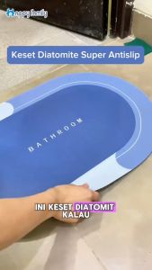 (HF) Keset Diatomite Bundar Terbaru Lentur Serap Air / Keset Kamar Mandi Anti Slip Cepat Kering