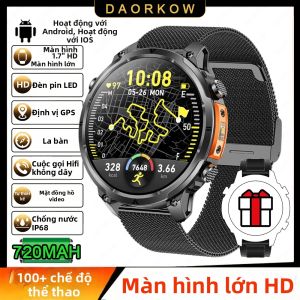 Đồng Hồ Thông Minh GPS Mới 2026 Dành Cho Nam Và Nữ Pin 720mAh Chống Nước 3ATM Gọi Bluetooth Màn Hình HD 1.7 Tích Hợp Đèn Pin Và La Bàn