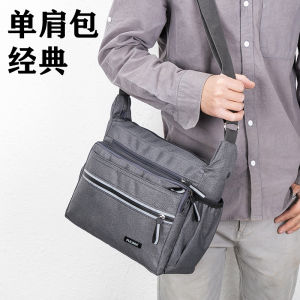 Casual Oxford Cloth Mens Backpack Single Shoulder Bag Business Travel Bag A4 Briefcase Large Size Youth Soft Handbag