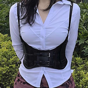 Đầm Xòe Eo Phong Cách Pháp Gợi Cảm Dành Cho Nữ Dây Đeo Eo Rộng Màu Đen Váy Dài Áo Sơ Mi Trang Trí Ngoài Trời Mùa Thu