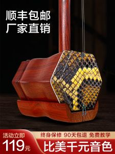 Advanced Professional Erhu Instrument Old Rosewood Black Ebony Purple Beginner Suzhou Brand Hexagonal Stage Performance Instrument