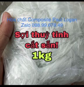 [1kg]-SỢI THUỶ TINH cắt sẵn chống nứt bê tông làm phào chỉ