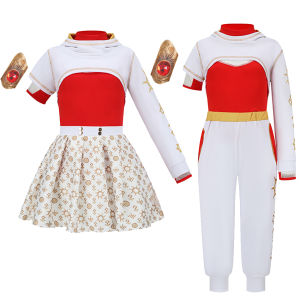 Zombies Cheerleading Uniform Girls Vampires Addison Cosplay Costume Hooded Jacket And Skirt Sportswear Children Tops Pants Sets