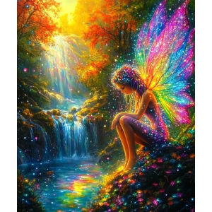 Butterfly Girl Fantasy Artwork Jigsaw Puzzle 500/1000/1200/2000PCS Stress Relief Puzzle Wall Art Decor Gift
