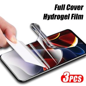 3Pcs Hydrogel Film For Motorola Moto G55 G35 G45 G85 E22 S50 Neo G 2024 G24 Power Play G34 G84 Stylus 2023 Screen Protector