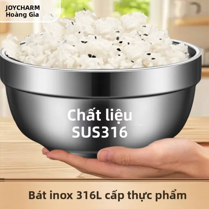 Bát Inox Gia Đình Thiết Kế Mới Đôi Lớp Cách Nhiệt Chống Nóng Chống Rơi ...