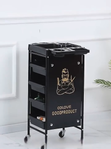 Hair Styling Trolley Cart 5 Tier Mobile Salon Storage Cart with Casters for Hairdressing Tools Beauty Supplies