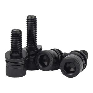 LIGE | Black Hex Socket Screw Set with Flat Washers