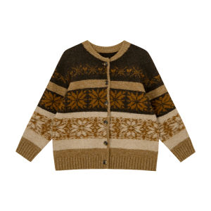 NIHAOKANONG | Áo Sweater Knit Đầy Đặn Phong Cách Retro