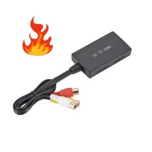 1080P RCA to HDMI-compatible Audio Video Converter AV to HDMI Adapter Support PAL/NTSC for PS2 PS3 XBOX VHS DVD Blu-Ray Player