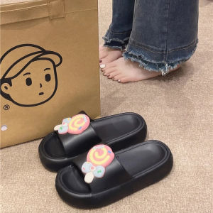 Slip-on Eva Slippers for Women Summer Thick Bottom for Outdoors Cute Lollipop Indoor Home Bathroom Non Slip Slippers