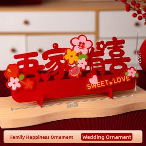 ETY | Wedding Banquet Table Decorative 3D Auspicious Character