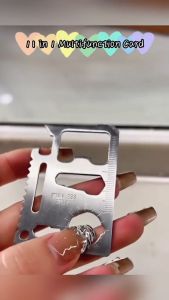 11 in 1 Multi Outdoor Camping Military Wild Life Saving Tool Mini Army Knives Hiking Knife Card Swiss Card Knives FREE Wallet Case