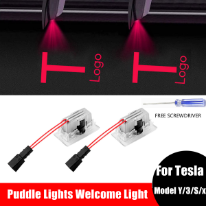 For Tesla Model Y 2025 Juniper Door Lights HD Projector Puddle Lights Model 3 Highland LED Laser Ghost Shadow Welcome Lights