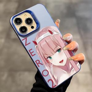 Anime 02 Zero Two Girl Phone Case For IPhone 17 16 15 14 13 12 11 Pro Max Air Matte Laser Aurora Shockproof Phone Case
