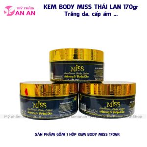 [BẢN CHUẨN THÁI] Kem Body Miss Thái Lan Dưỡng Trắng Makeup Trẻ Hóa Hũ Nhỏ 170g 1 HỘP -Kem Body Miss Thái Lan Dưỡng Trắng Makeup Chống Nắng Hũ Nhỏ 170g