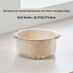 CAROTE | Giỏ Rửa Rau Cấp Đôi và Khay Quả cho Nhà Bếp