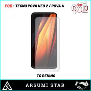 Paket 3in1 Tempered Glass Privacy TECNO POVA NEO 2 POVA 4 Anti Gores Pelindung Layar Ceramic Spy Privacy Full Layar Screen Protector Anti Pecah Anti Intip + Skin Camera + Garskin