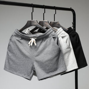 Mens Sporty Breathable Slim Fit Short Shorts Summer Running Basketball Fitness 3-Quarter Length Pure Color Youth Fashion