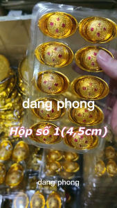 Hộp 6 thỏi vàng size 10cm 8cm trang trí tếtbàn thờ thổ địa thần tài