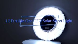 【Lifetime Warranty】UFO Solar light outdoor Solar street light heavy duty waterproof IP67 48500mAH Solar lamps energy saving motion sensor round Garden light Automatic spot light with sense remote control
