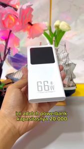 LENTIVEN Powerbank 20000mAh Mini Fast Charging Dual Output USB Travel Size LED Senter Display BHK10