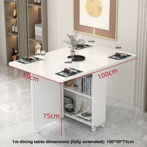 DIHUANTUO | Foldable Adjustable Extendable Dining Table