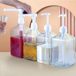 1600ml Coffee Syrup Dispenser Multi-Function Honey Sauce Ketchup Bottle W/Pump PH