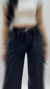 Celana Cargo Jeans Wanita Pinggang Full Karet & Kantong Cargo Kanan Kiri