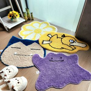 Pokemon Cartoon Door Mat Versatile Machine Woven Indoor Rug Cute Cartoon Design Korean Style Home Decor Entrance Mat