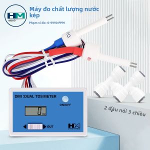 Máy Đo Chất Lượng Nước Kỹ Thuật Số DM1 DM2 Dual TDS EC Cho Bể Cá Hồ Bơi 0-9990PPM/μS - Phụ Kiện Bể Cá Và Hồ Bơi