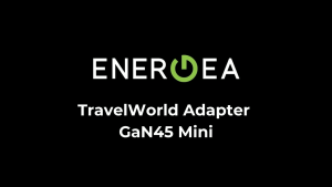 ENERGEA TravelWorld Adapter GaN45 Mini 45W Universal Travel Adapter GaN Fast Charger USB-C USB-A Worldwide Plug