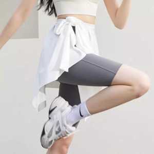 Quick Dry Dance Yoga Fitness Half Body Butt Covering Skirt Shark Skin Pants Womens Breathable Summer Yoga Shorts