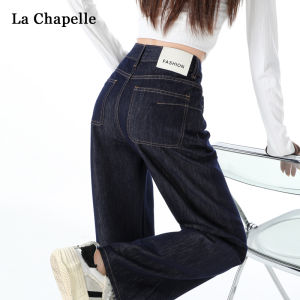 American Style High Waist Wide Leg Jeans Women Loose Straight Denim Blue Jeans Casual Zipper Pocket Ladies Fashion