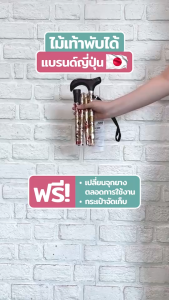 ไม้เท้าช่วยพยุง Walking Stick รุ่น FS-10 (รุ่นพับได้) อิชิโกะ-อิชิเอะ Ichigo Ichie สินค้าแบรนด์นำเข้าจากประเทศญี่ปุ่น