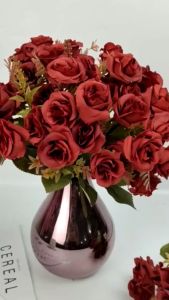 Bunga Mini Rose Vintage Bunga Mawar artificial Imitasi kain untuk dekorasi Hiasan cafe rumah kamar dan pelaminan atau dekorasi wedding Import artificial palsu kain premium termurah