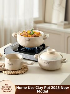 Nồi Súp Gốm Chống Dính Chịu Nhiệt Dùng Cho Bếp Gas