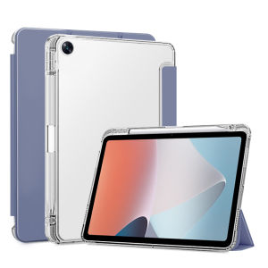 เคสซิลิโคนโปร่งใสสำหรับ OPPO PadAir 2 พร้อมช่องใส่ปากกา 3 ทิศทางบางเฉียบ ป้องกันการตกหล่น ครอบคลุมเต็มจอสำหรับแท็บเล็ต