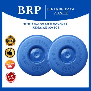 Tutup Galon Isi Ulang 100 pcs BRP Murah Anti Tumpah Anti Pecah Warna Biru dongker