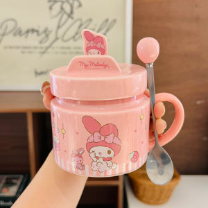 Cốc Cà Phê Gốm Sứ Dễ Thương Có Giá Đỡ Điện Thoại Cho Phụ Nữ Cốc Đựng Nước Hoạt Hình Kuroko 400ml Đồ Dùng Ăn Uống