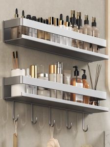 Bathroom Toilet Short Size Cosmetic Rack Shelf No Drilling Required Storage Organizer 25cm Bathroom Hardware Aluminum Alloy